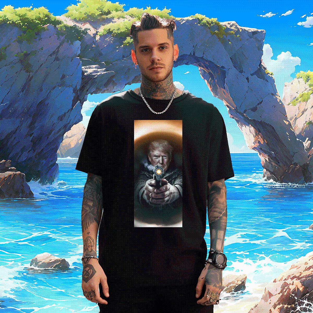 Soft Tshirts Fight 230g 100% Cotton Breathable Crew Neck High Street Hip Hop T-Shirts Anime Wholesale Tops