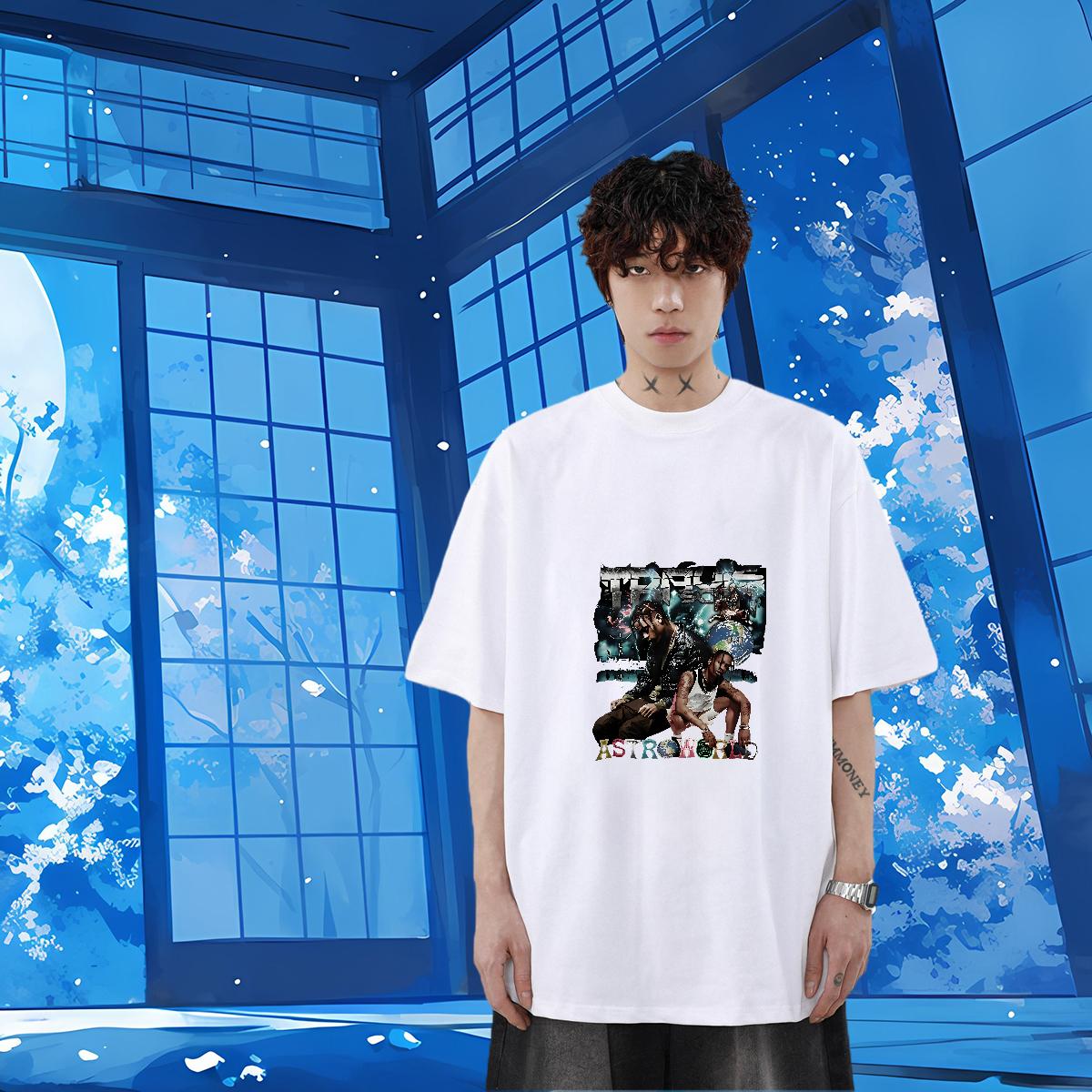 Designer Fashion T-Shirts DIY Printed Tshirt for Man Woman Street wear Hip Hop Breathable Crew Neck Cotton Cool Design Tops