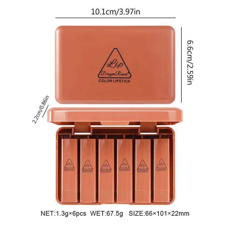 6 Color Matte Velvet Lipstick Set Matte Liquid Lipsticks Set Waterproof Long Lasting Non-Stick Cup Not Fade Nude Color Lip Stick zxx240715