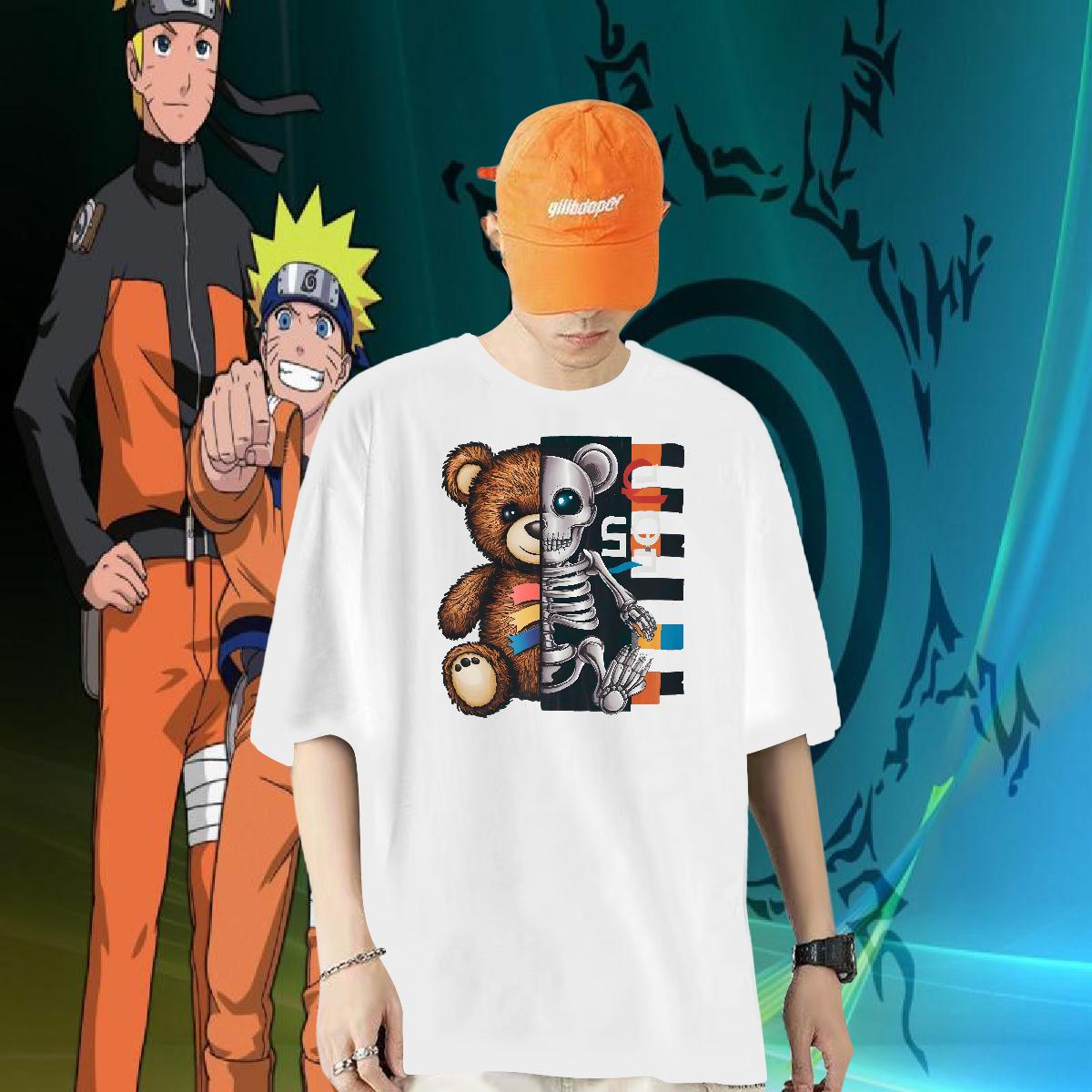 Brand Men T Shirts bear 230g Cotton Daily Wear Crew Neck Cotton Tshirts 2024 Designer Custom Printing Top Tees