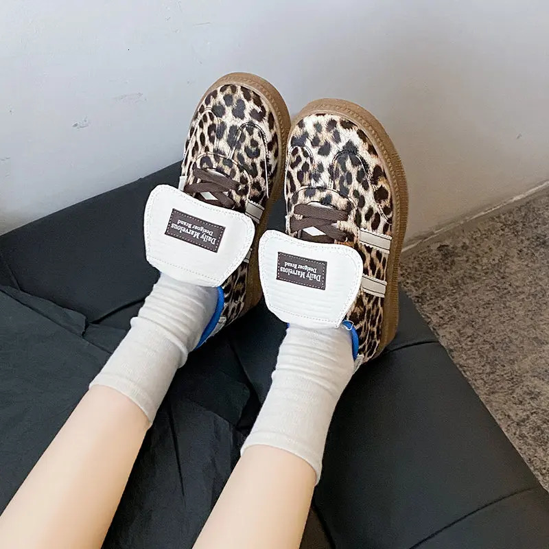 Leopard Print Womens Canvas Shoes Classic Casual Women Trend Sneakers Flat Vulcanize atillas de mujer 240715
