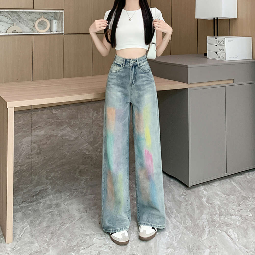 Designer women's jeans elastic denim men's pants men's and women's fashion brand luxury pants jeans trend brand motorcycle pants w