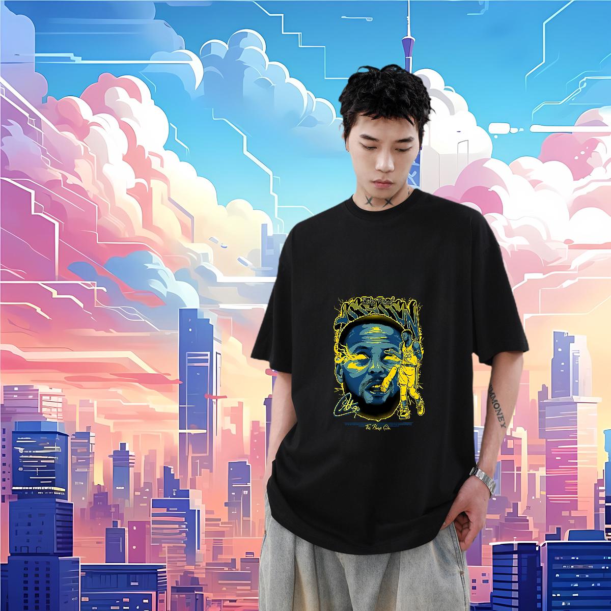 High Quality Couples T Shirts Breathable Crew Neck Cotton Sports Casual T-Shirts for Men Black Oversized 2024 Clothes