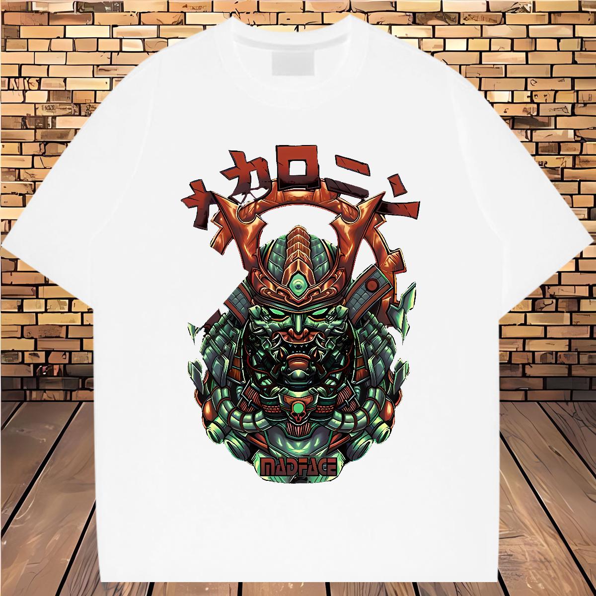 Brand Men Tops Tees fashion 100% Cotton 230g Crew Neck Cotton Anime Printing Street T Shirt For Man Floral Print 2024 Designer Tshirts