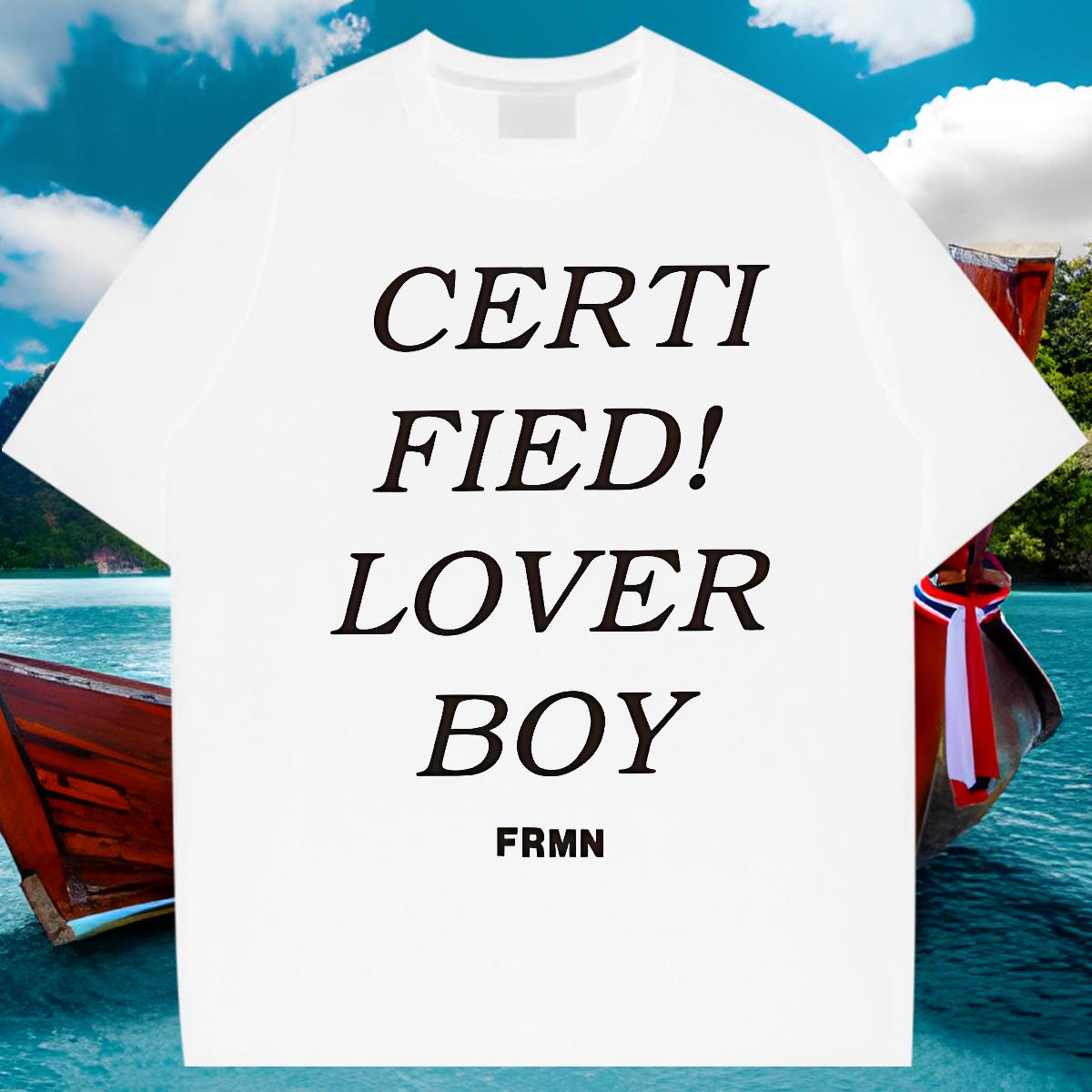 Wholesale T Shirts Men fashion 100% Cotton 230g Floral Print Men Tees Outdoor Cotton Breathable Soft 5A Tees Shirts