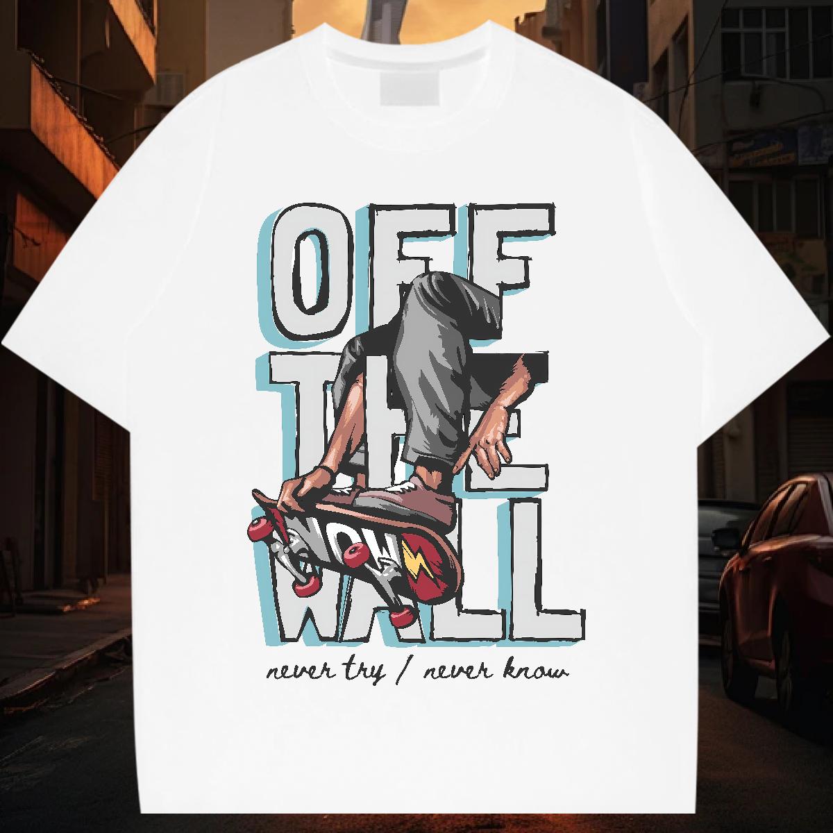 Fashion Design T Shirts Men Graffiti Art 230g Cotton Customized Print Tshirts Hip Hop Street Short sleeve Cotton Soft High Quality Clothes