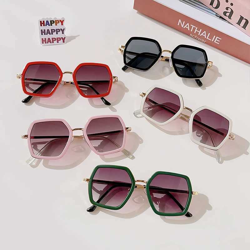 Sunglasses Baby Kids Cute Polygonal Bounding Alloy UV400 Sunglasses Boys Children Outdoor Sun Protection Sunglasses Girls Fashion Glasses