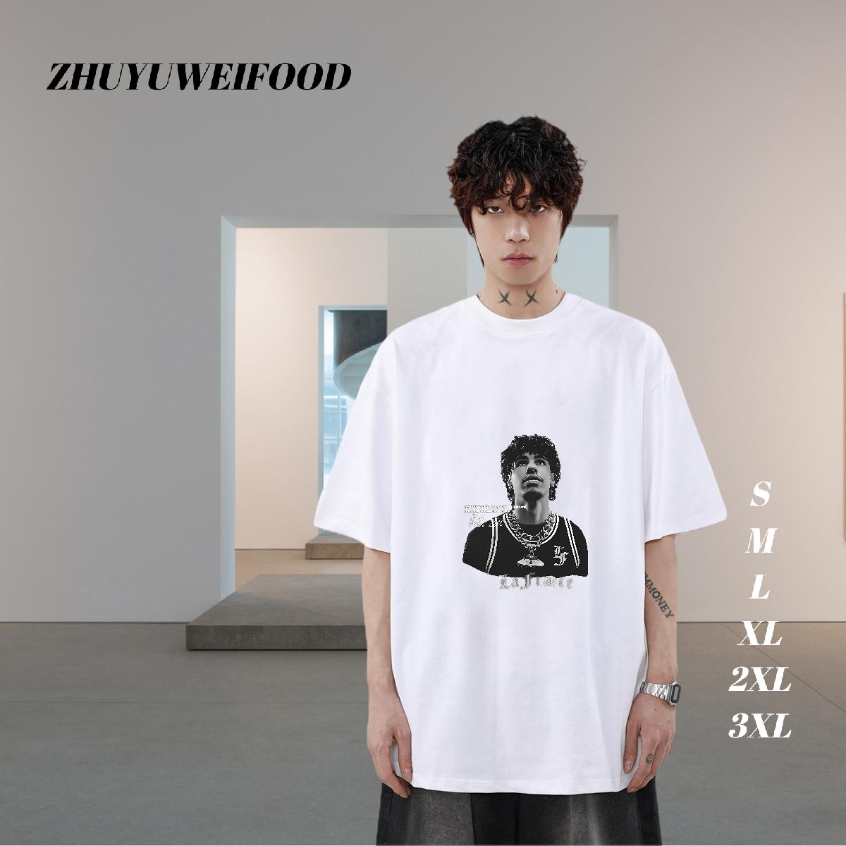 Loose Fit Man T Shirts Hip Hop Street Breathable Crew Neck Men Clothes T-Shirt New Designer Custom Tees