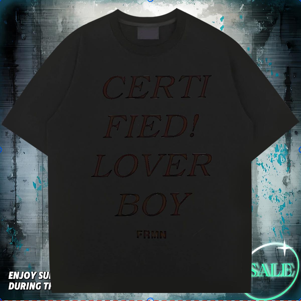 Factory Direct T-Shirts for Men fashion 230g Cotton Plus Size Cartoon Outdoor Men Tops Tees Cotton O Neck Short Sleeves Classic