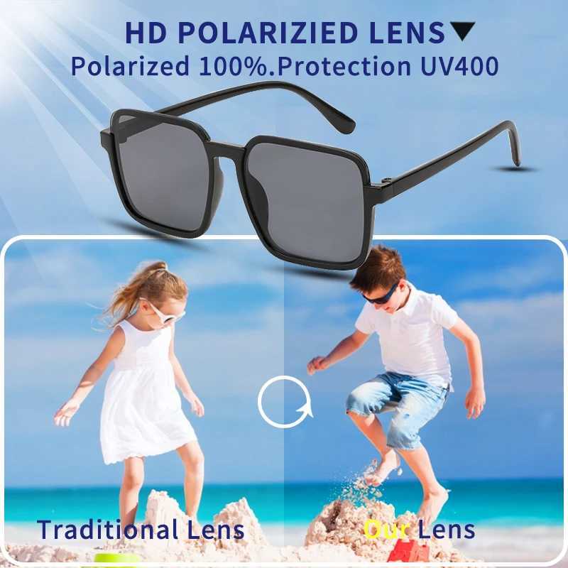 Sunglasses New Girls Colors Geometric Rectangle Eye Protection Accessories Children Colors Sunglasses Girls Boy Kids Polarized Sunglasses