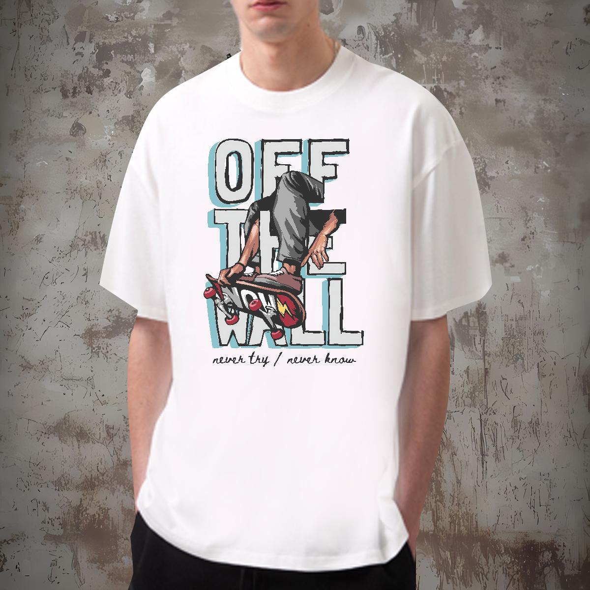 Loose Men Tops Tees Graffiti Art 100% Cotton 230g Short sleeve Cotton Soft Casual Beach T Shirts Men Oversized Factory Direct Clothings