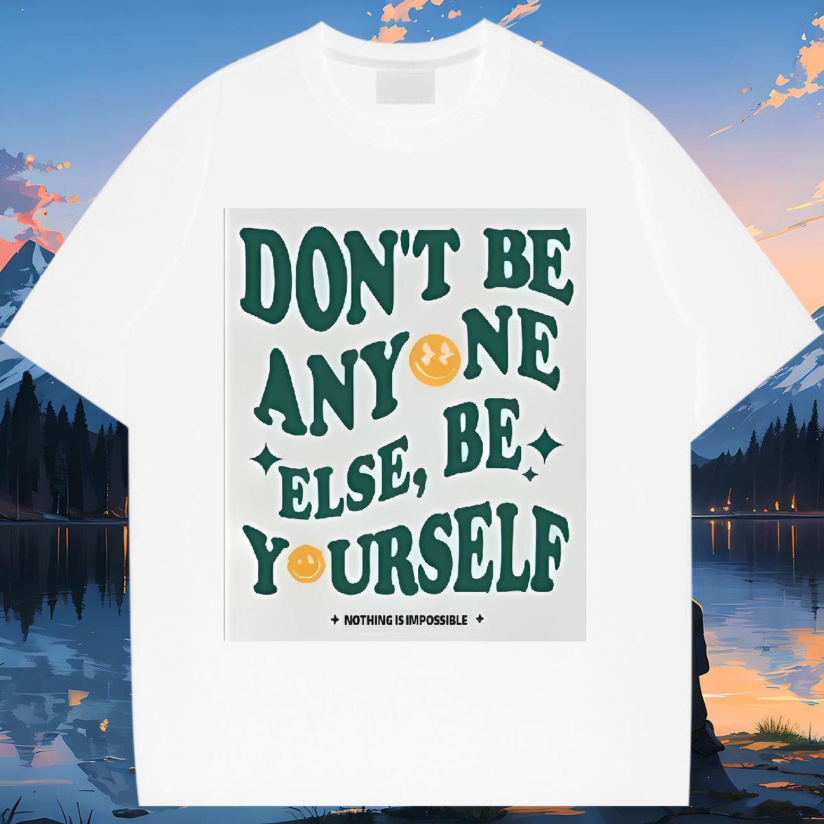 Fashion New Womens T Shirts Short sleeve Cotton Soft nothing is impossible 100% Cotton 230g Street Casual Women Tshirts DIY Logo Lady Tops Tees