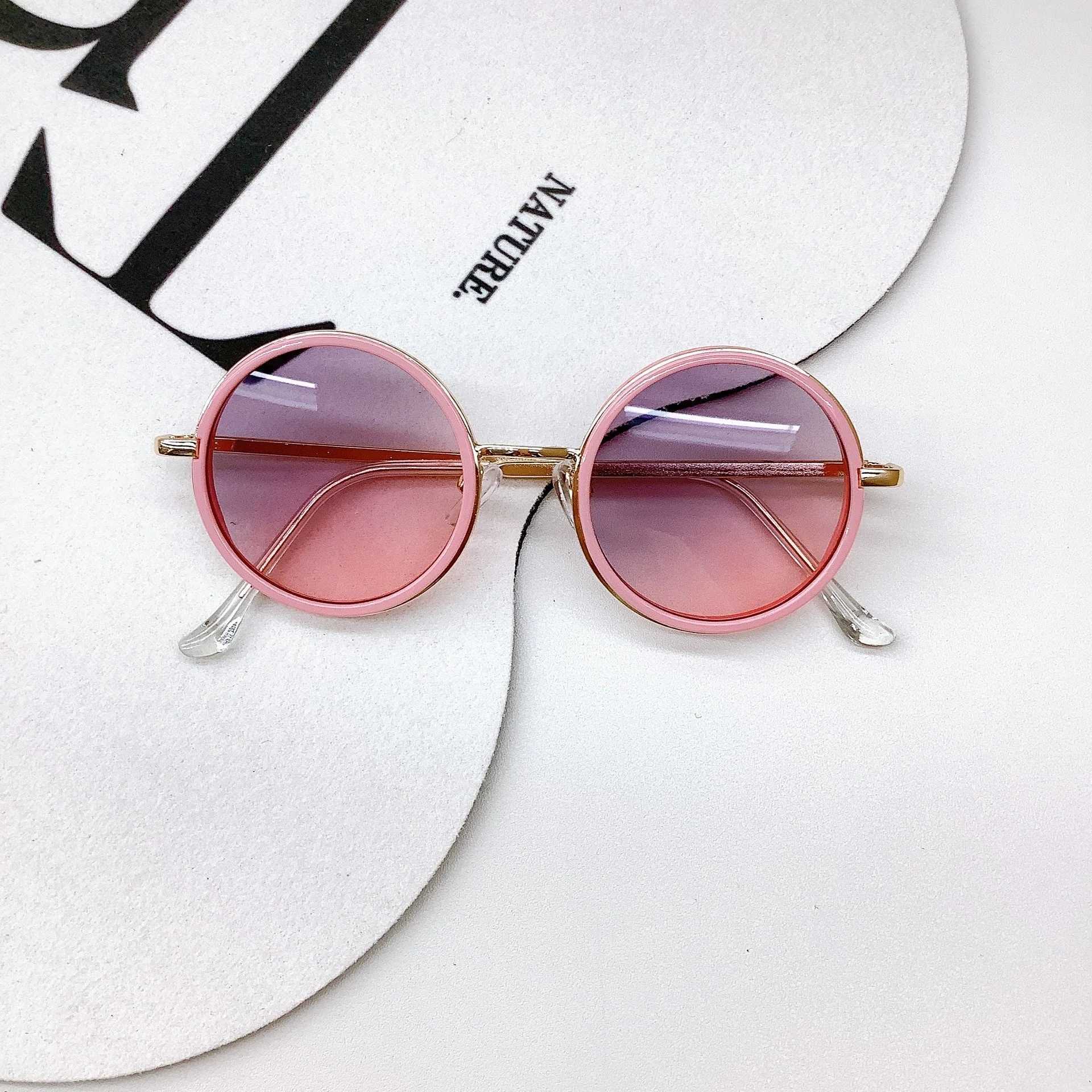 Sunglasses Fashionable and Cute Childrens Sunglasses Edition Baby Sunglasses Round Frame Boys and Girls Trend Sun Protection Sun