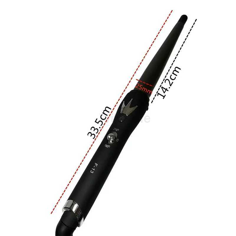 Rizadores De Cabello Curlers Conical Curling Iron Single Tube Ceramic Glaze Pear Flower Cone Electric Hair Curly 110-240 - VCL240716