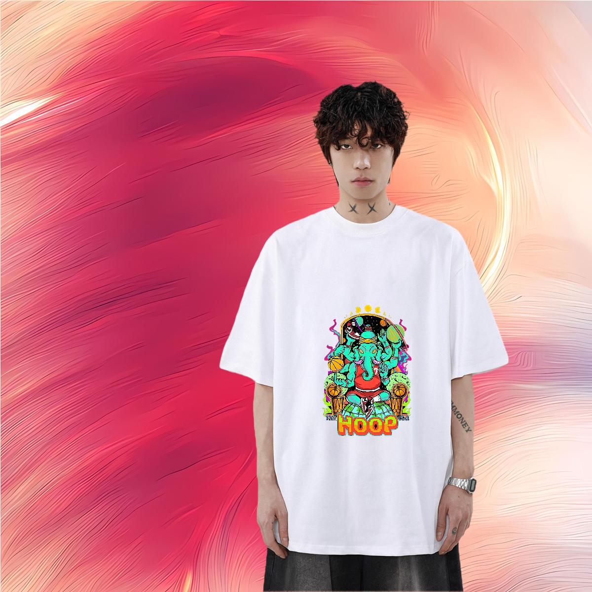 2024 DIY Man T Shirts Custom Men Clothes T-Shirt Street Casual O-Neck Short Sleeve Cotton Loose Fit Tops