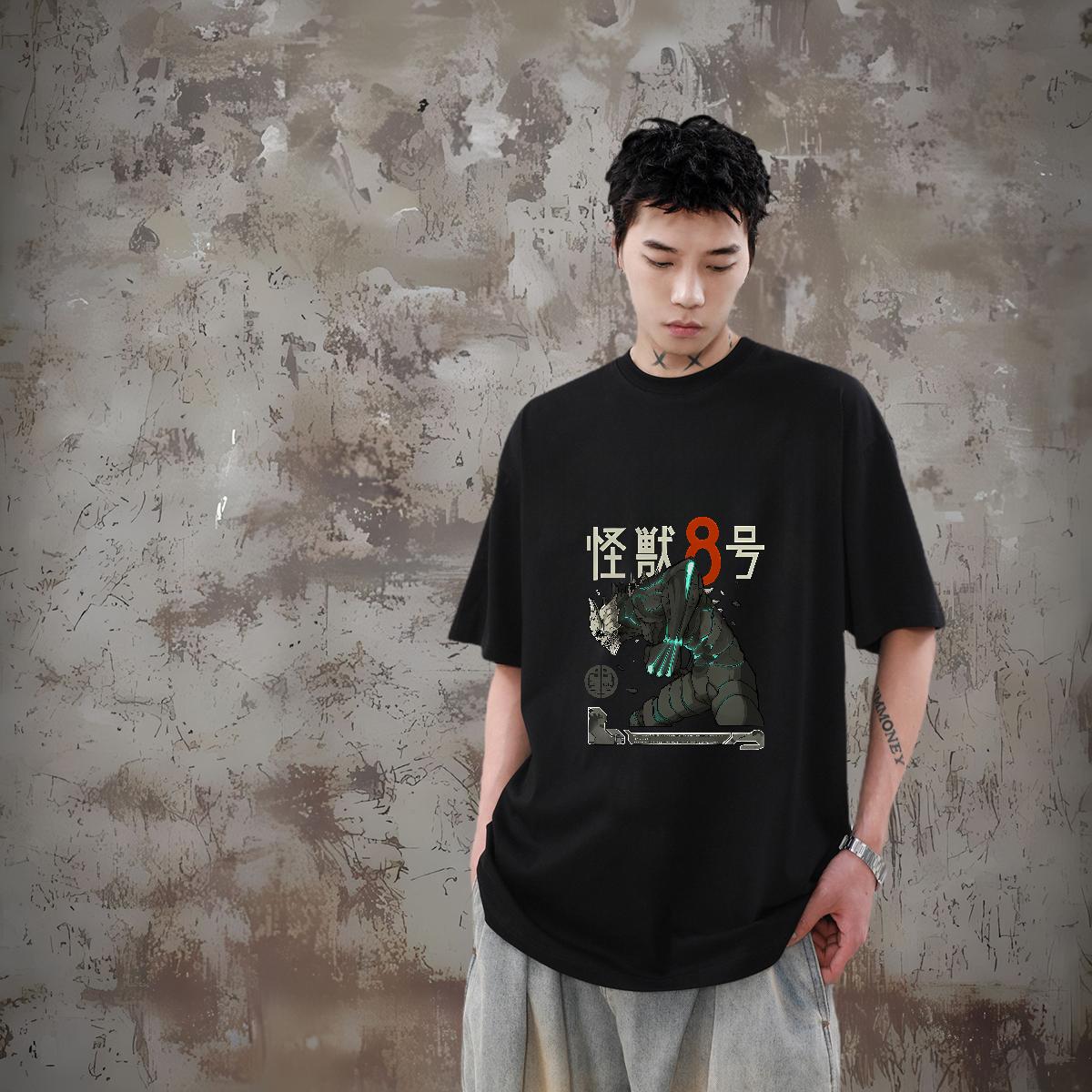 2024 Man T Shirts Custom Printing Hip Hop Street Tshirts Crew Neck Cotton Loose