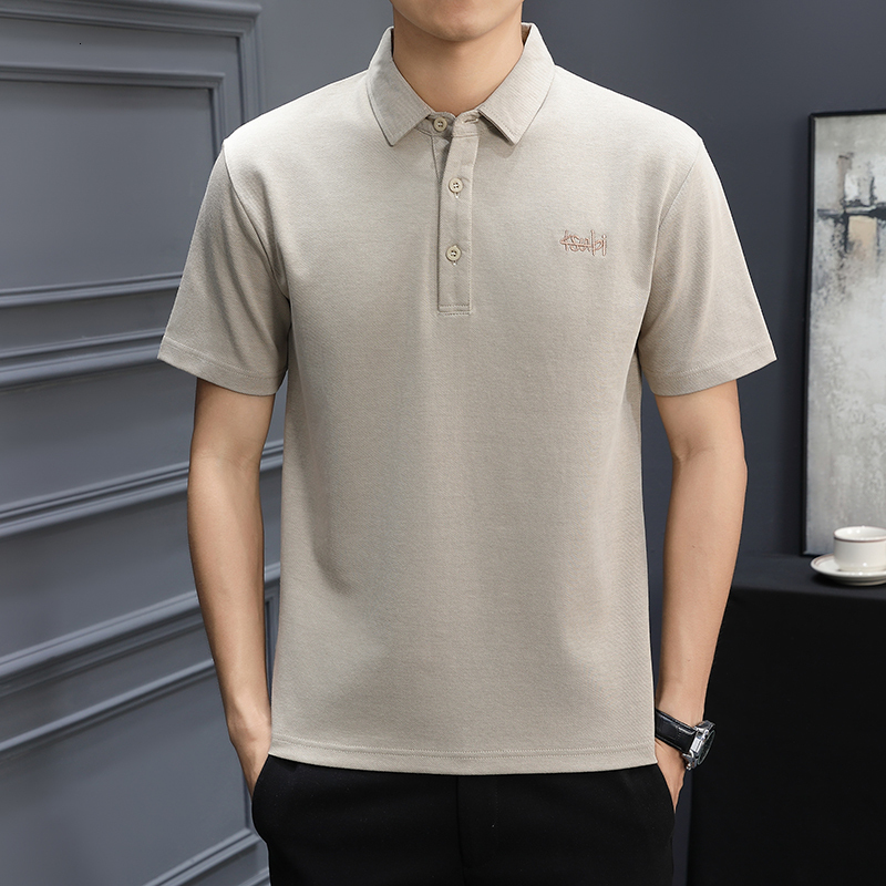 2024 Summer New Short sleeved POLO Shirt Simple Embroidered Polo Neck T-shirt Trendy Men's Top
