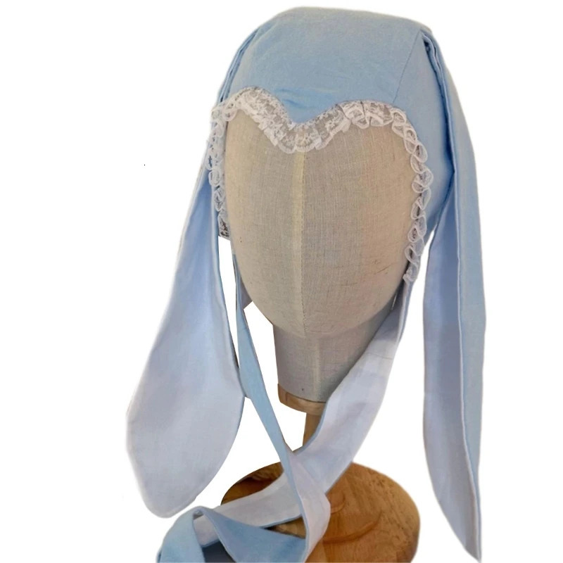 Girls Rabbit Hat Y2K Horn Rabbit Ears Hat Lace Horn Gifts Warm Halloween Hat 240709