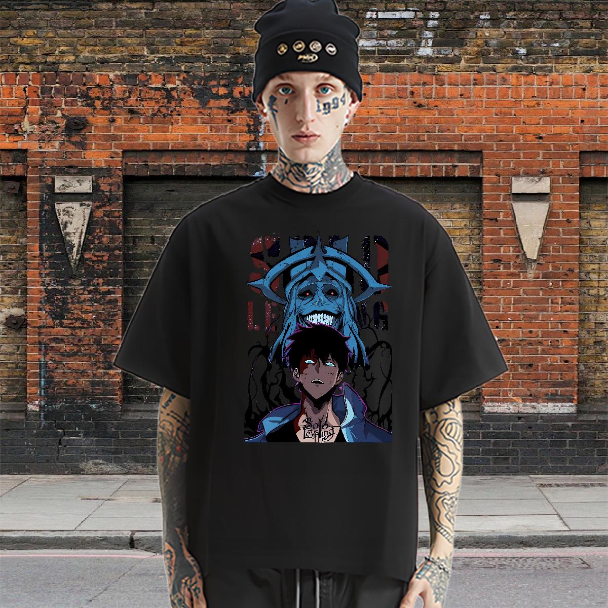 High Quality Men T Shirts fashion 230g Cotton Hip Hop Street Breathable Crew Neck Couples T Shirts 2024 Anime Clothings
