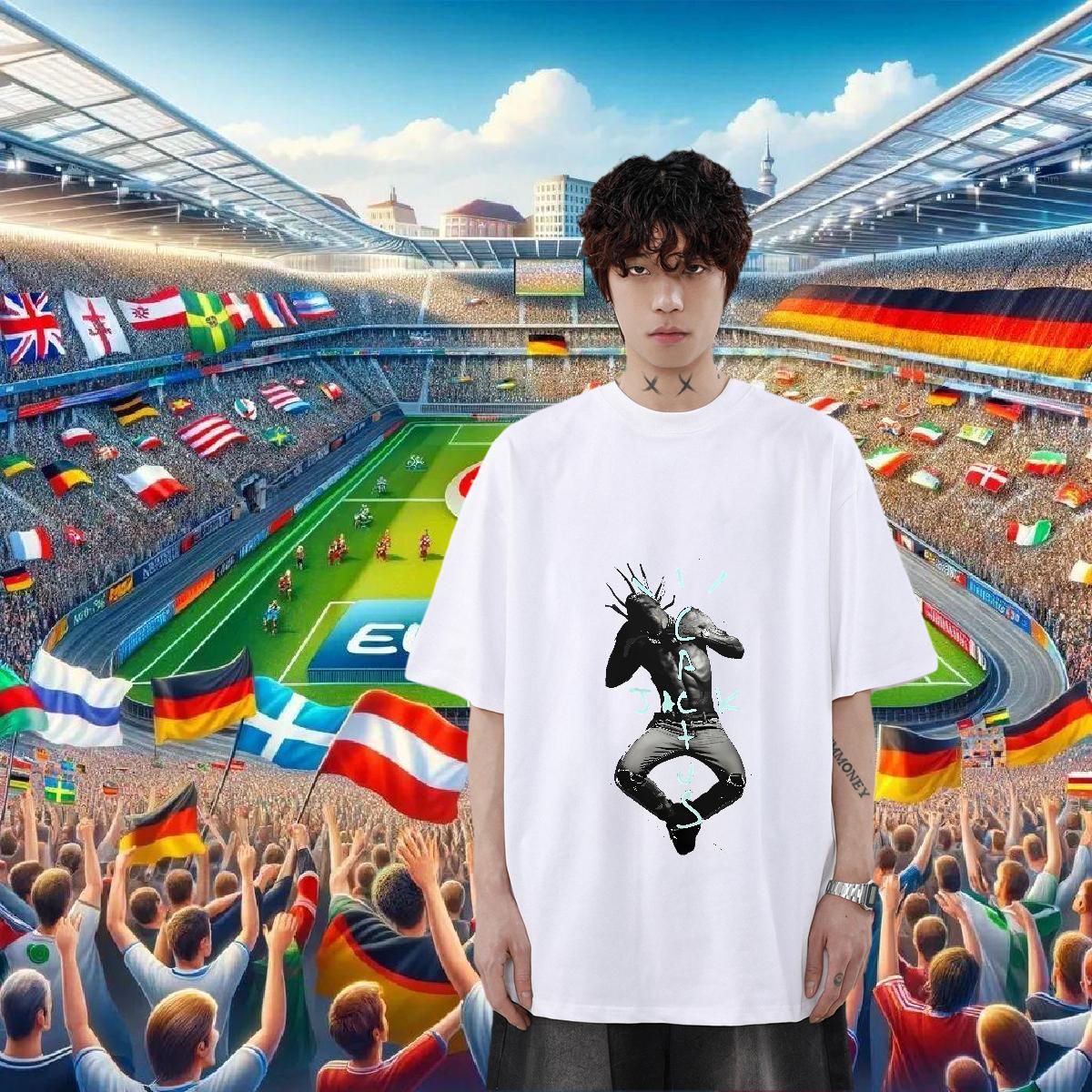 Casual New T Shirt For Man DIY Printed Street Wear Men Tees Round Neck Short Sleeve Wholesale