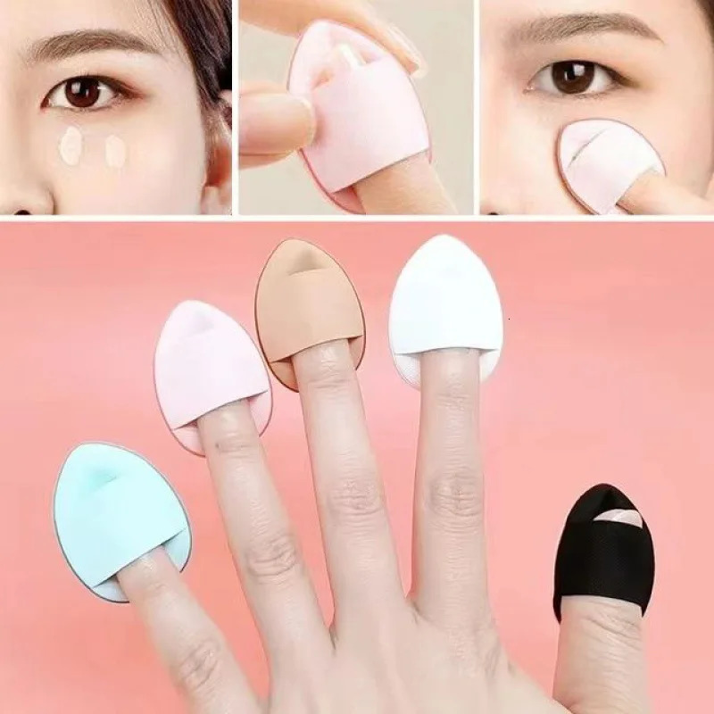 5/10 mini finger puff foundation make-up powder detailed makeup sponge face concealer mixed cosmetics accessories makeup tools 240715