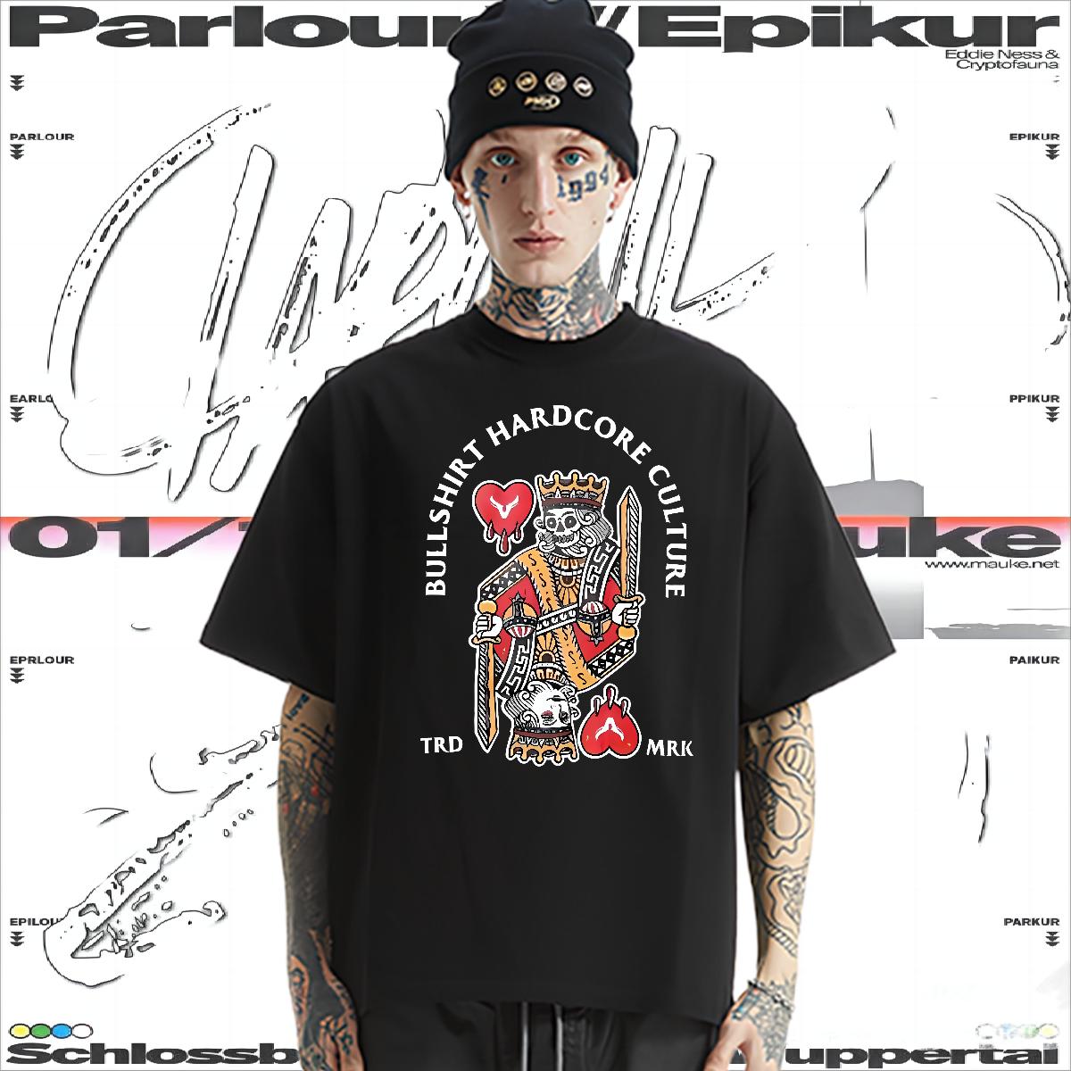 DIY Customized T Shirt For Man fashion 230g Cotton Skull Street Wear Men Tops Tees Cotton Breathable Wholesale