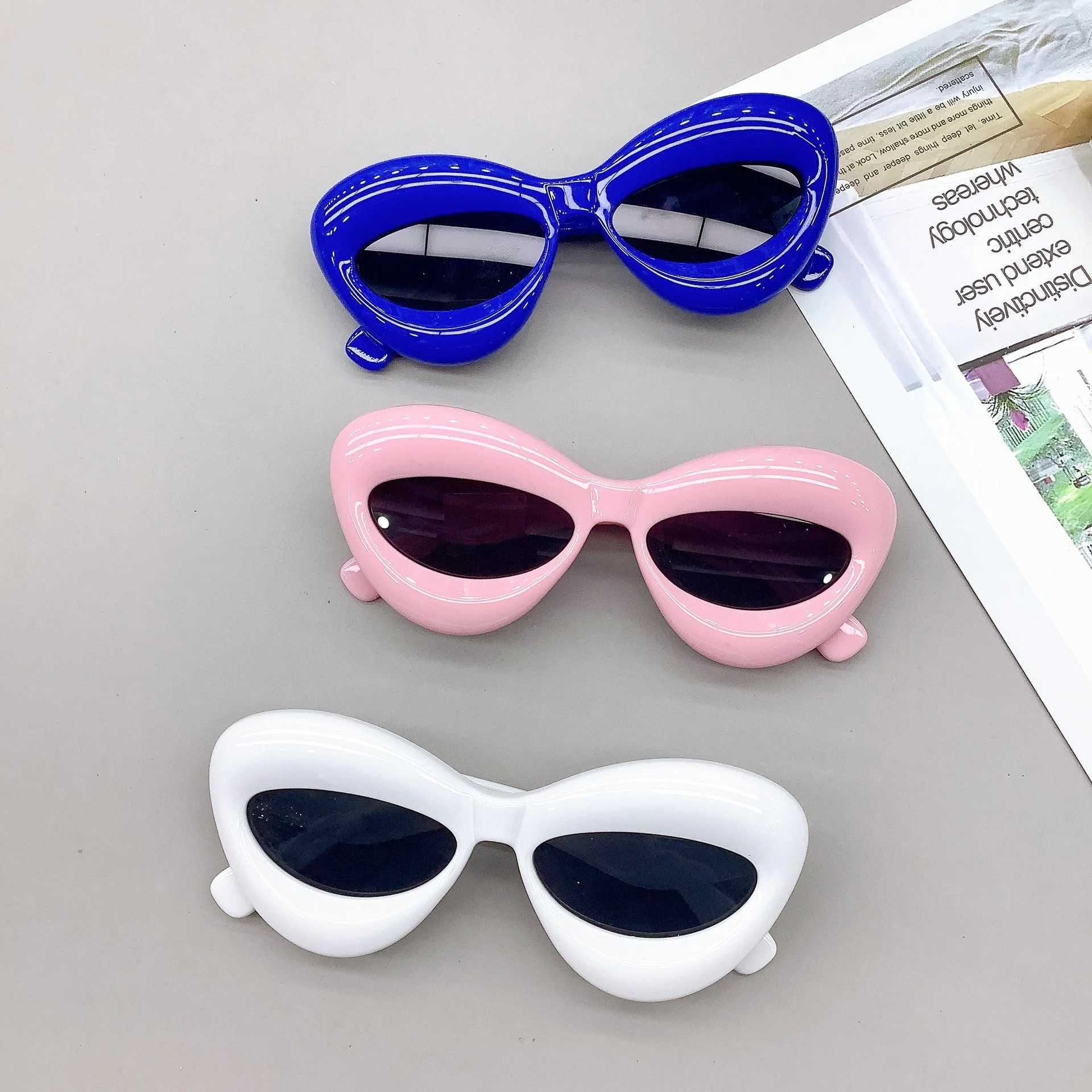 Sunglasses 2023 new cat-eye adult sunglasses fashion INS style candy color sunglasses versatile glasses female