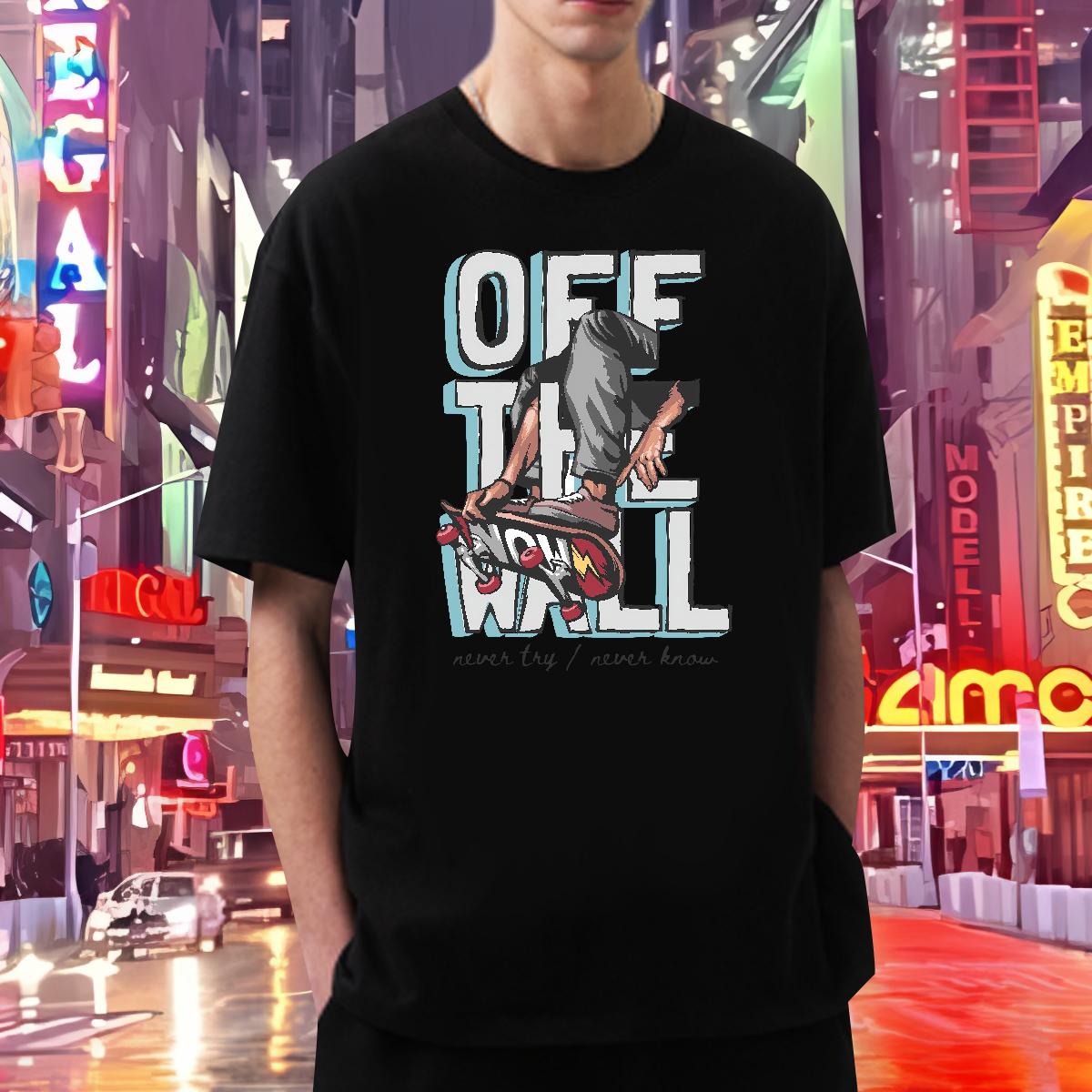 Wholesale T Shirt For Man Graffiti Art 100% Cotton 230g DIY Anime Casual Men Tshirts Breathable Crew Neck 5A