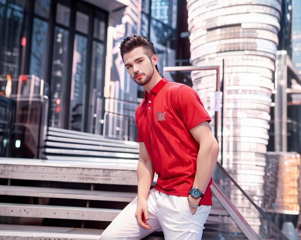 Product (Boutique Second Open High end) 2024 Spring/Summer New Collection, featuring 60 cotton, 35 ice ion, 5 spandex polo shirt short sleeved men, me