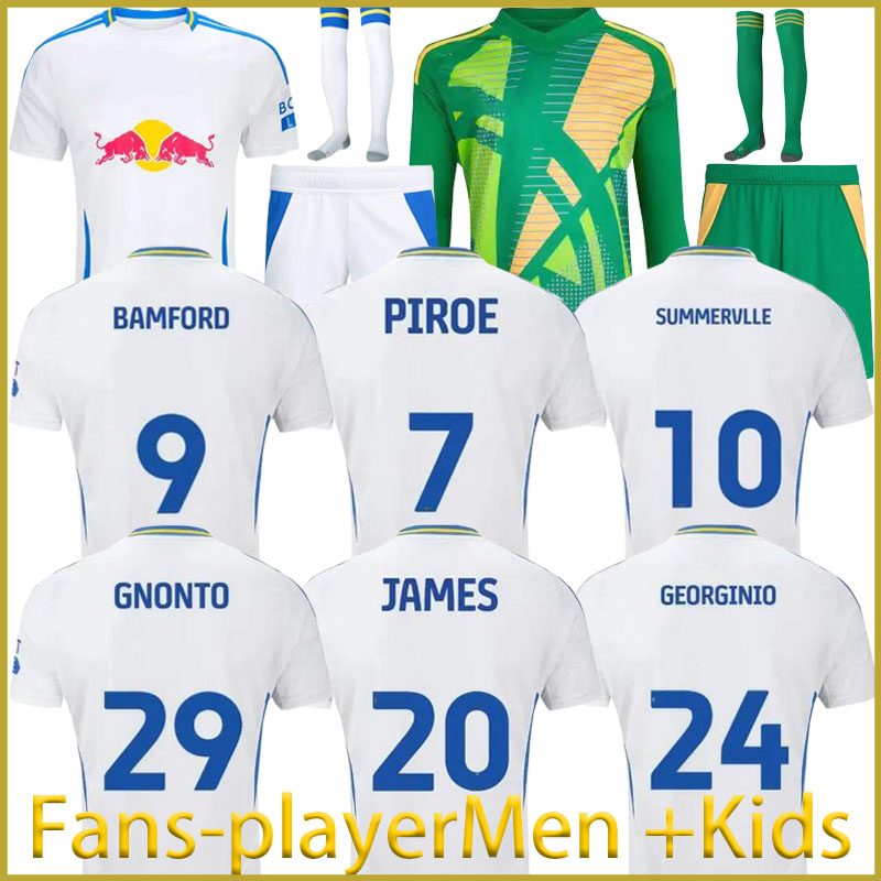 2024 LEEds UniteDes FAN PIROE BAMFORD Llorente soccer jerseys 2025 Adams RODRIGO HARRISON Sinisterra JAMES maillots de foot football shirt Men KIDS kit Uifrom tops