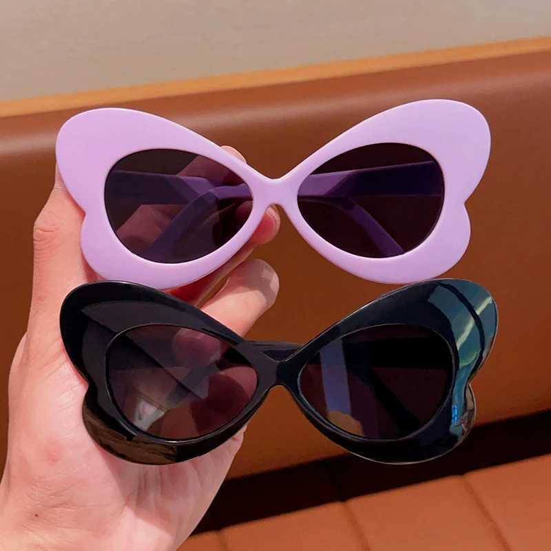 Sunglasses 2024 New Children Simple Butterfly Shaped Cute Sunglasses UV400 Girls Boys Fashion Colors Protection Sunglasses Kids Sun Glasses