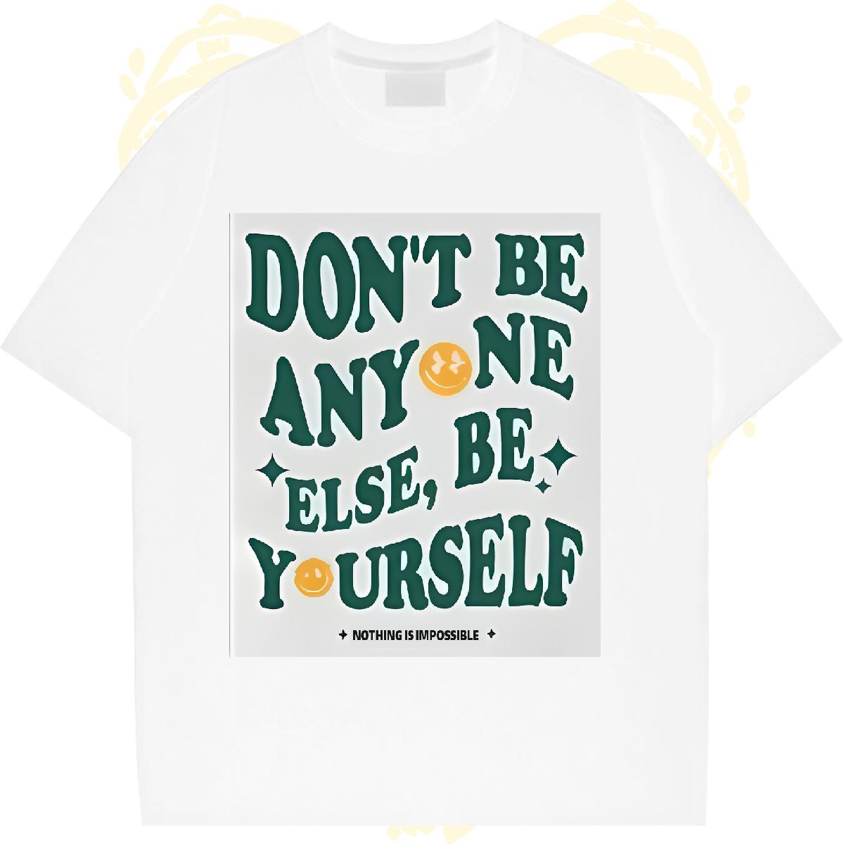 Custom T-Shirts Crew Neck Cotton Breathable nothing is impossible 230g 100% Cotton Daily Wear Unisex Tshirts Floral Print Designer Nice Tees