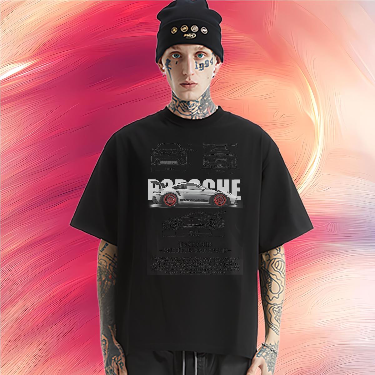 Brand Men Tops Tees fashion 100% Cotton 230g Crew Neck Cotton Breathable Sport T shirt Custom Anime New Designer Polos