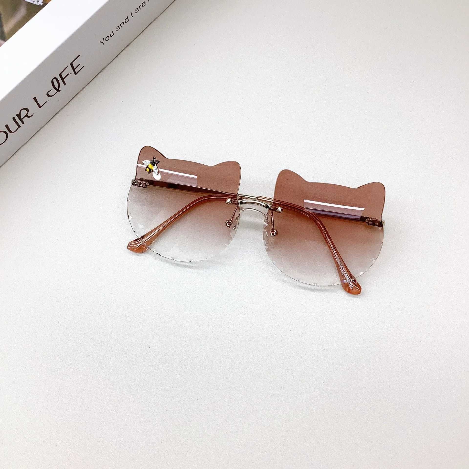 Sunglasses New Childrens Sunglasses Bow Knot Cute Cartoon Shape Baby Sunglasses UV Protection Boys and Girls Glasses