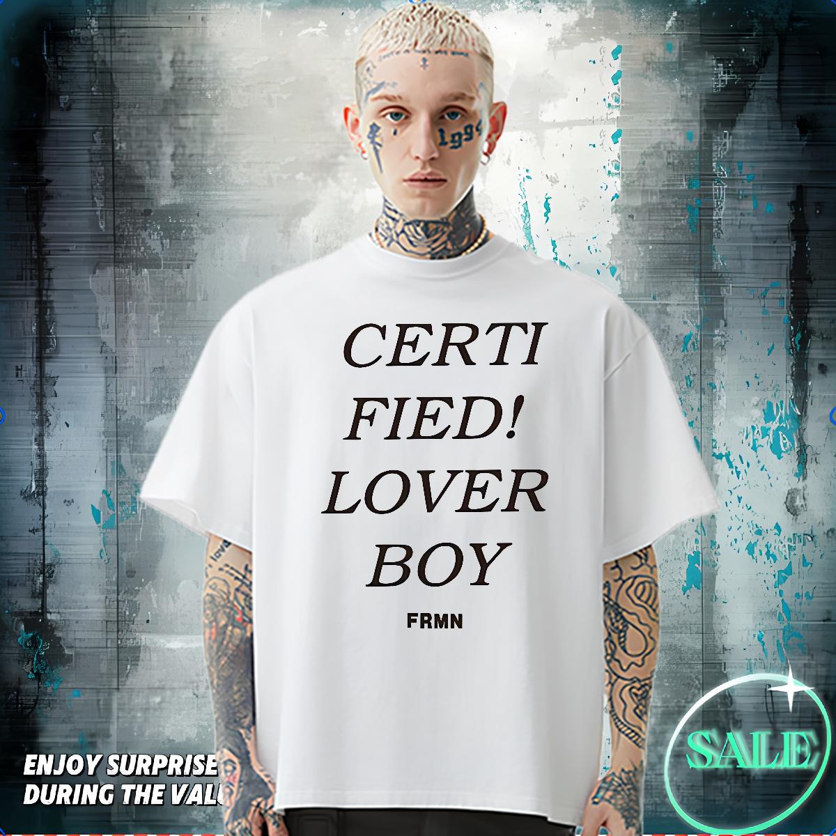 Factory Direct T-Shirts for Men fashion 230g Cotton Plus Size Cartoon Outdoor Men Tops Tees Cotton O Neck Short Sleeves Classic