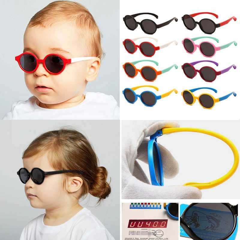 Sunglasses Baby Girls Cute Silica Gel Round Outdoor Sun Protection Sunglasses Children Lovely Sunglasses Boys Kids Eye Protection Glasses
