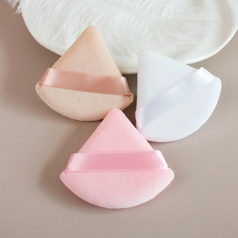 Triangle powder puff soft makeup sponge makeup eye contour shadow cosmetics washable mini velvet foundation make-up puff 240715