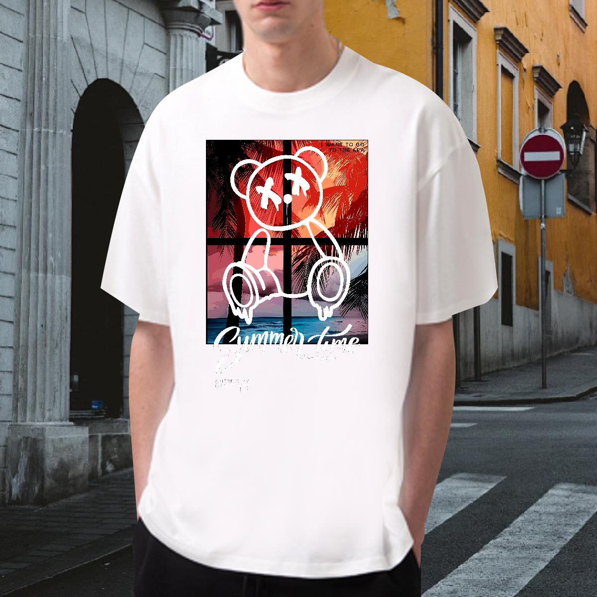 2024 DIY T Shirt For Man Graffiti Art 100% Cotton 230g Customized Tshirt for Man Woman Casual 180g Cotton 5A Clothings