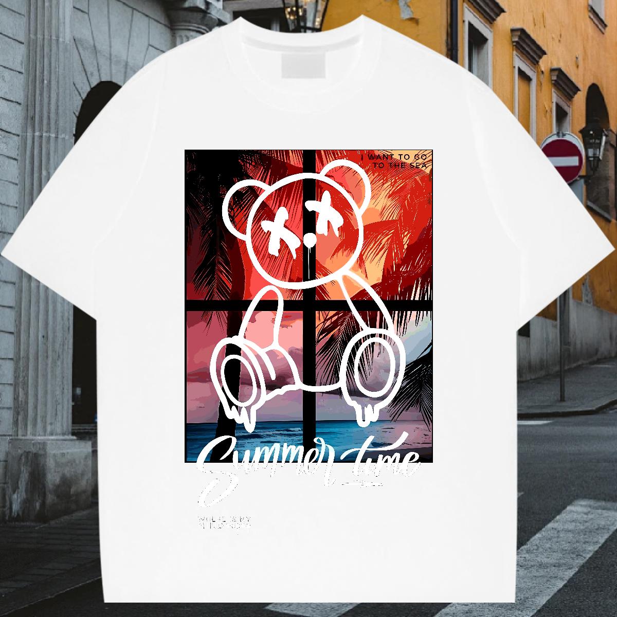 2024 DIY T Shirt For Man Graffiti Art 100% Cotton 230g Customized Tshirt for Man Woman Casual 180g Cotton 5A Clothings