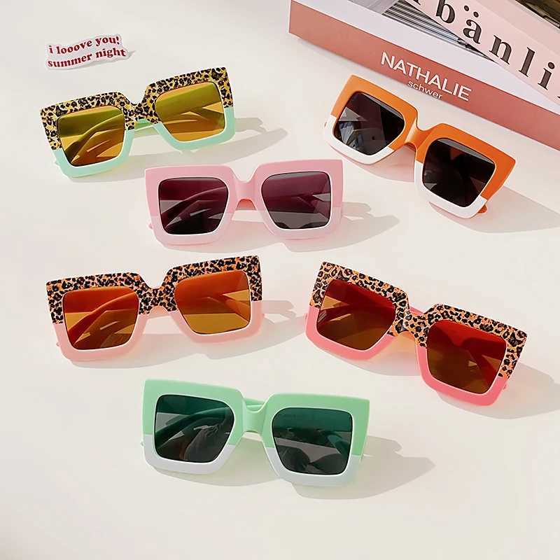 Sunglasses Baby Kids Cute Leopard Geometric Camouflage UV400 Sunglasses Children Personality Sun Protection Sunglasses Girls Boys Glasses