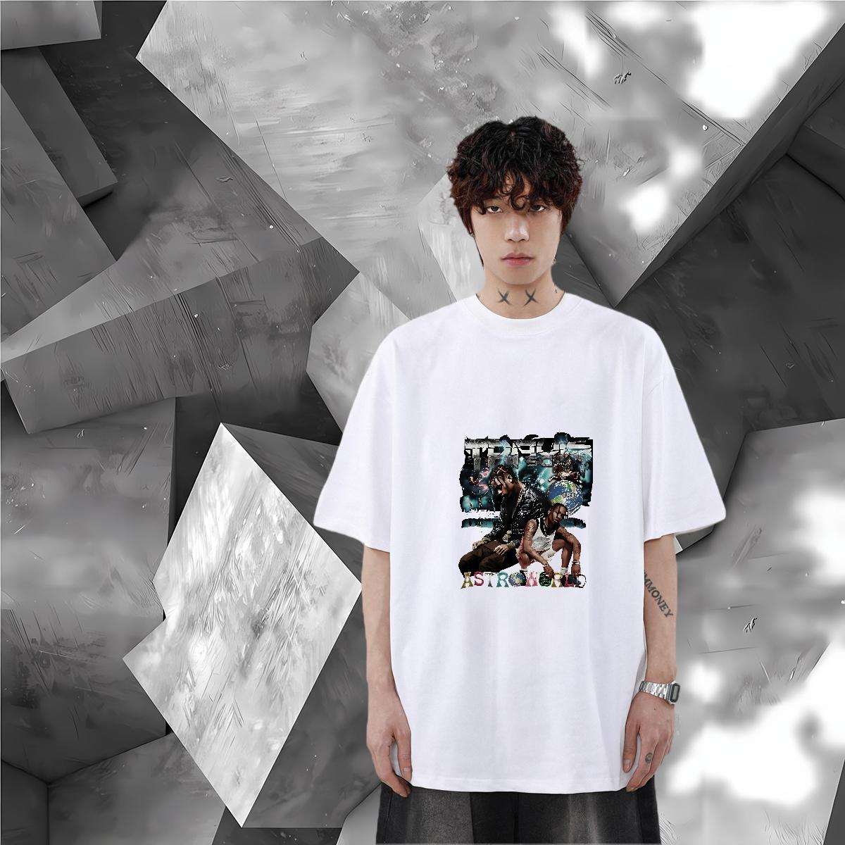 Soft Men Tshirts Breathable Crew Neck Cotton High Street Hip Hop T-Shirts for Men Custom Printed Stylist Tees