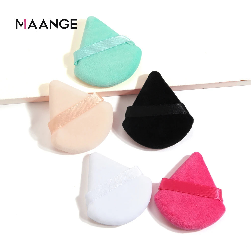 5 Puff Soft Triangle Makeup Tools Loose Powder Body Makeup Sponge Blender Contour Under Eye Angle 240715