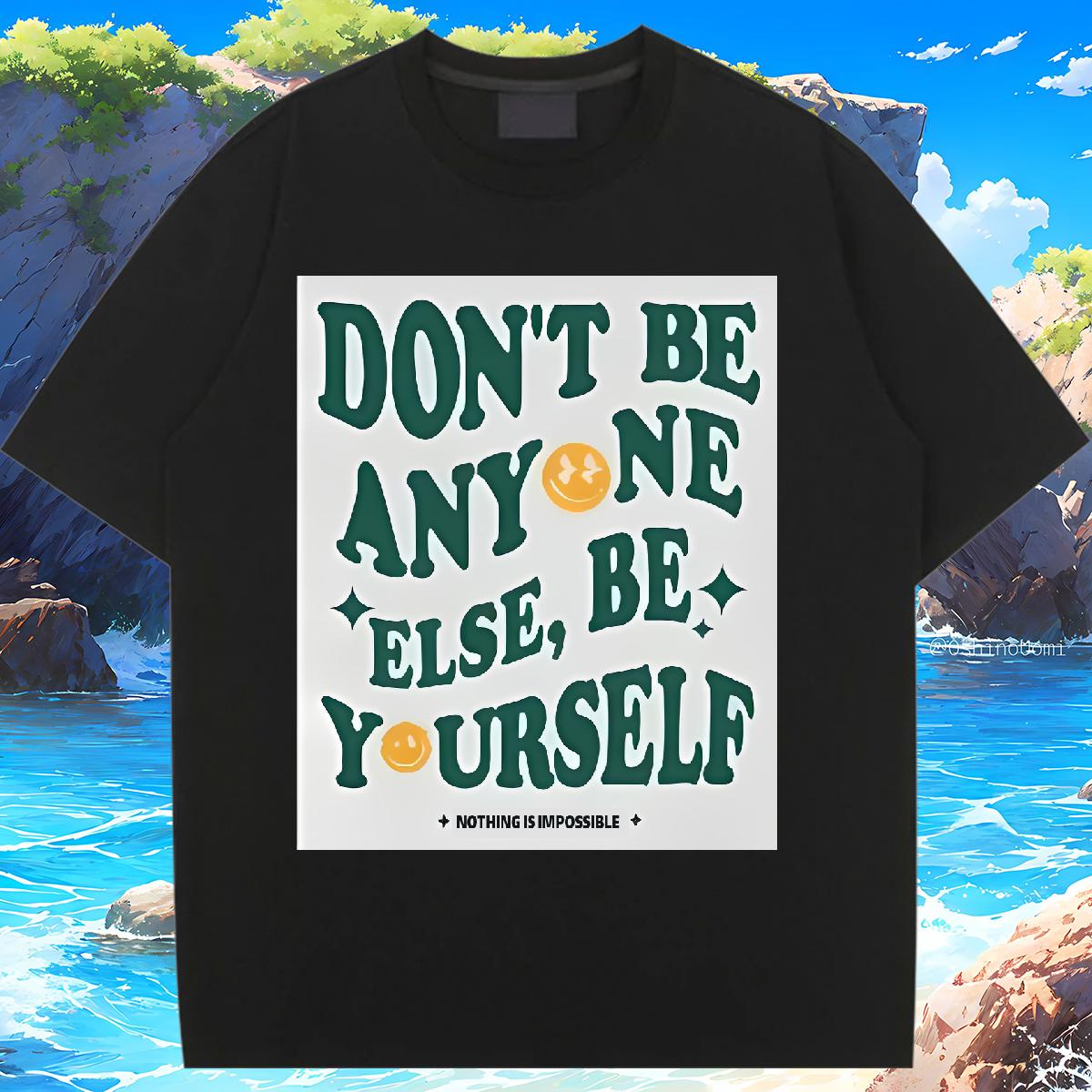 Stylist T-Shirts for Women Crew Neck Cotton nothing is impossible 100% Cotton 230g Casual Daily Wear Lady T shirt Custom Print Oversized Female Top Te