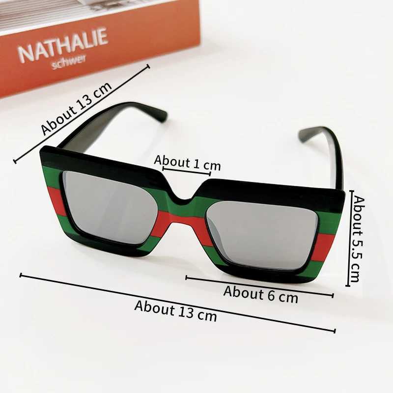 Sunglasses 2022 Girl Boys Personalized Street Shooting Rectangle with Letters Sunglasses Children Lovely Sunglasses Kids UV400 Sunglasses