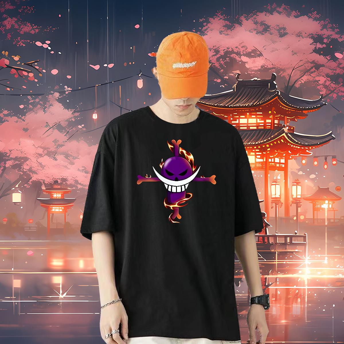 Popular Men T Shirts 1 100% Cotton 230g Casual Beach Breathable Short Sleeve Mens Tshirts Fashion Skull Tops Shirt