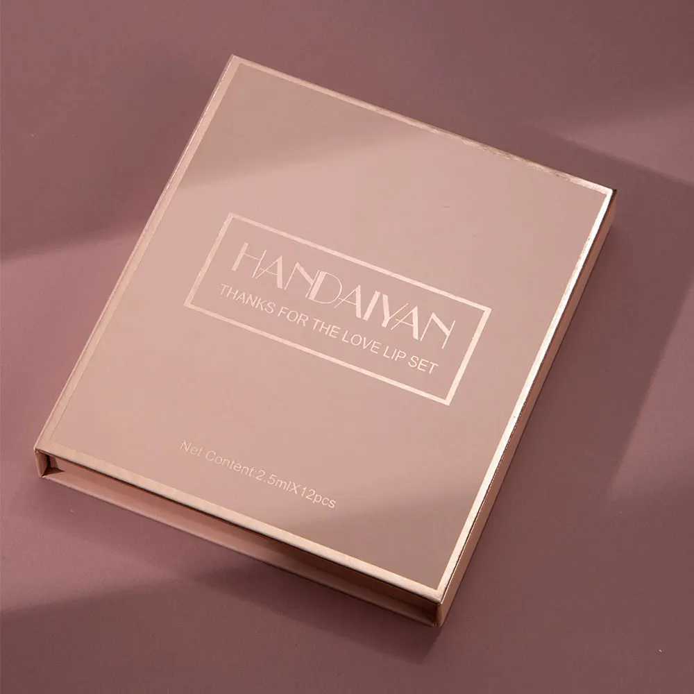 HANDAIYAN 12 Color Matte Liquid Lipstick Kit Non Stick Cup Waterproof LipGloss Free Shipping Korean Cosmetics Makeup For Women zxx240715