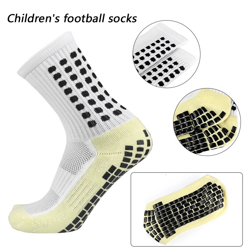 3 pairs 3439 children breathable sports soccer socks square silicone nonslip grip football calcetines hombre 240715