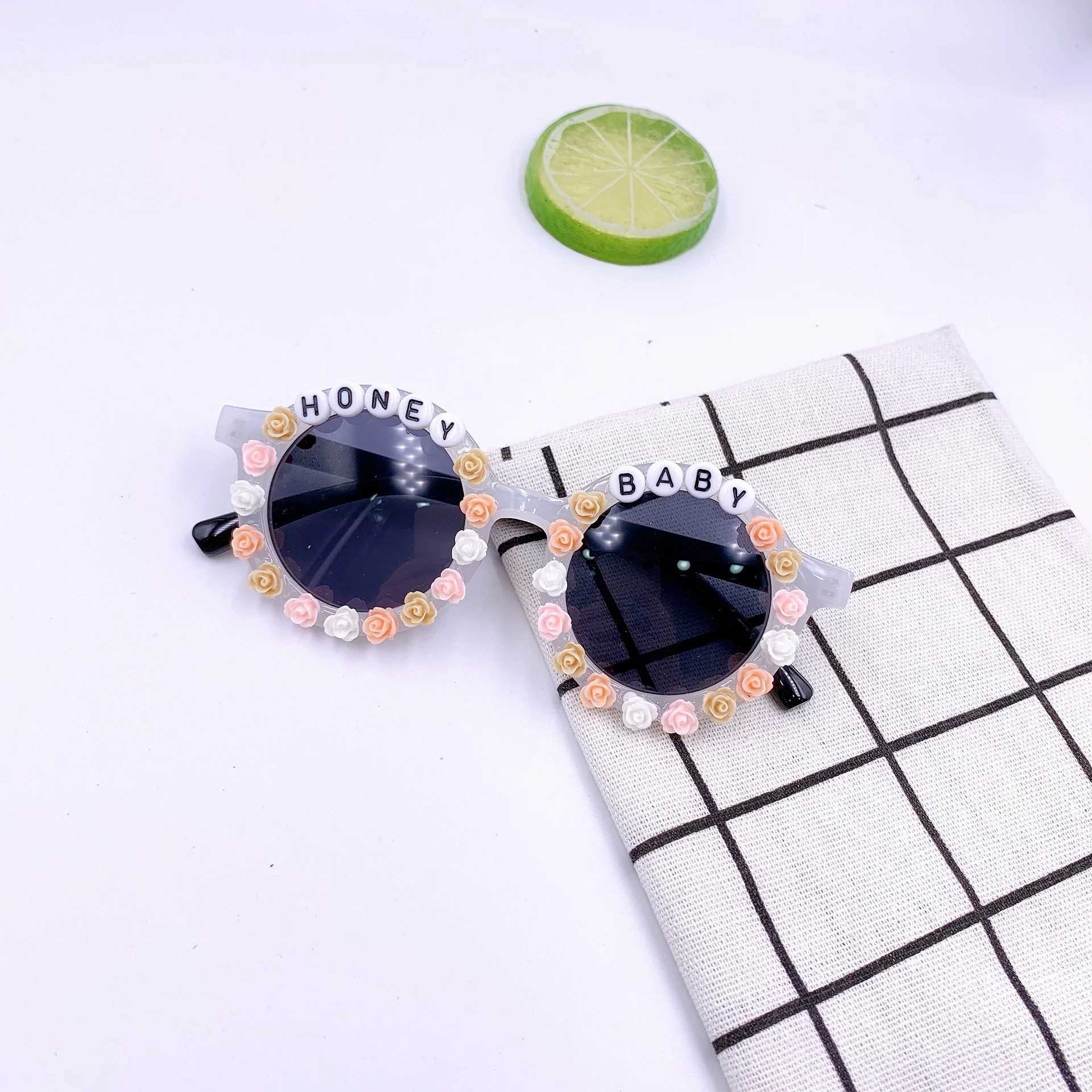 Sunglasses DIY Childrens Sunglasses New sticky letter cute personality childrens sunglasses Fashion Street Photo cool glasses sunglasses