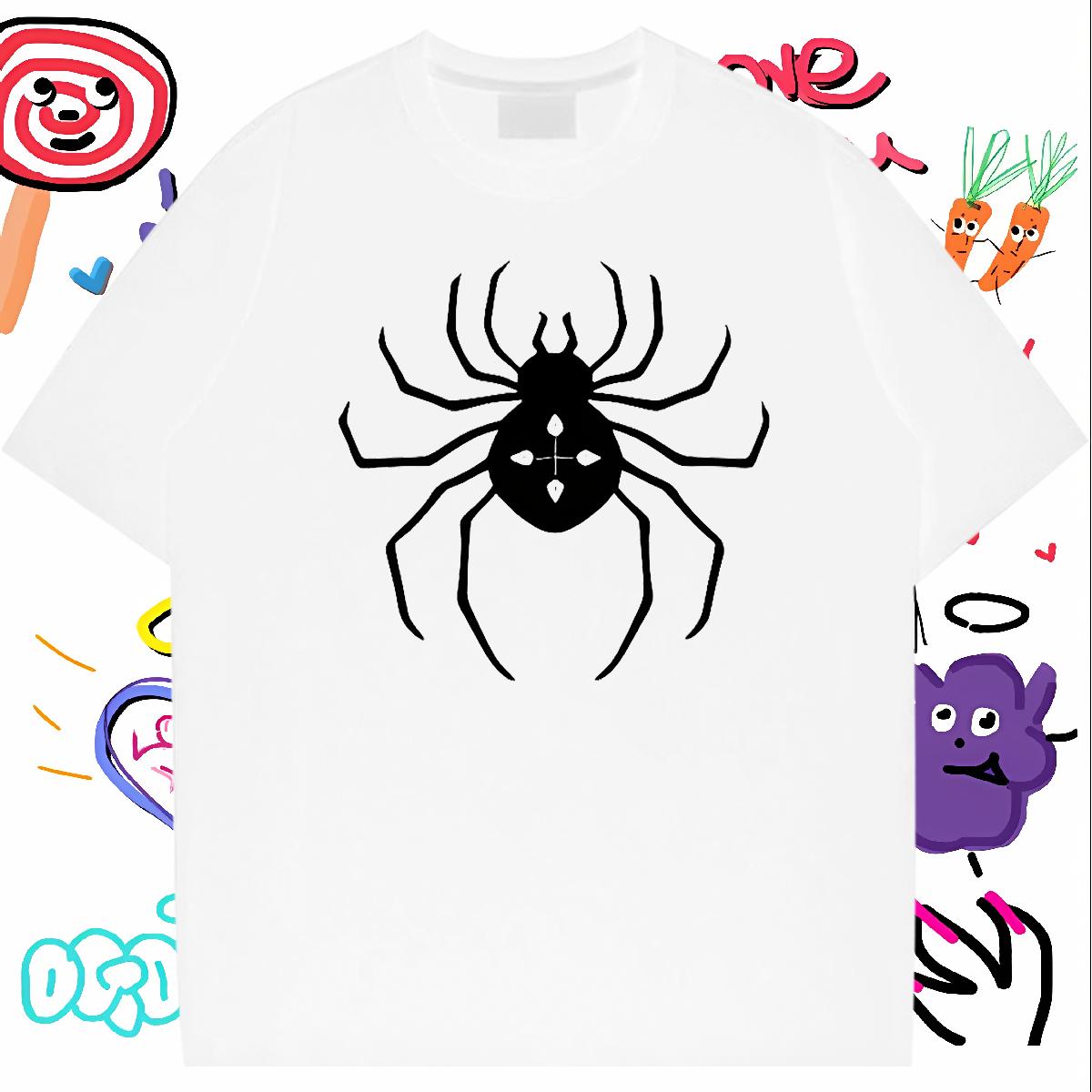 Classic Casual T Shirts Men fashion 230g Cotton Floral Print Street wear Hip Hop Men Clothes T-Shirt Short Sleeve Cotton O-Neck Unisex