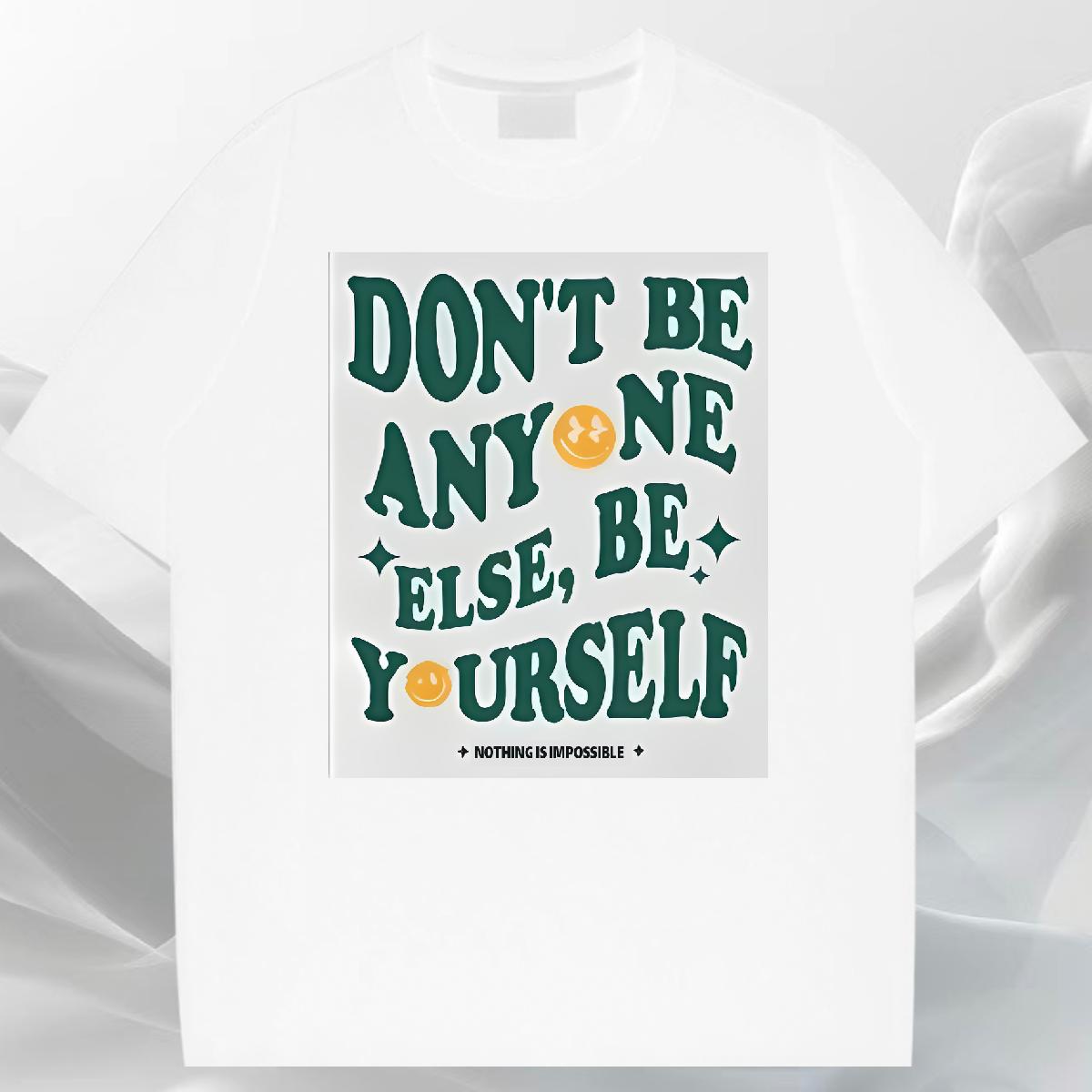 New Arrival T Shirt For Man nothing is impossible 100% Cotton 230g Custom Couples T Shirts High Street Hip Hop Short sleeve Cotton Soft Cool Design We